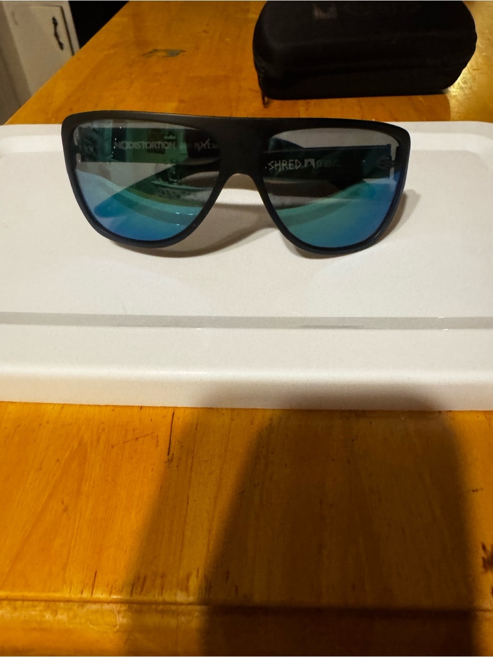 SHRED Mavs Matte Black Sunglasses with Subtle Teal Accent